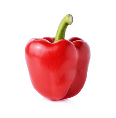 red pepper over white background