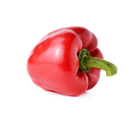 red pepper over white background