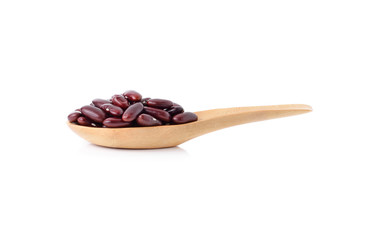 Beans on white background