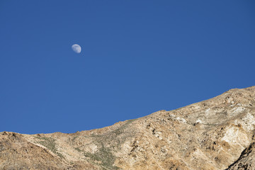 Moon rised over mountains