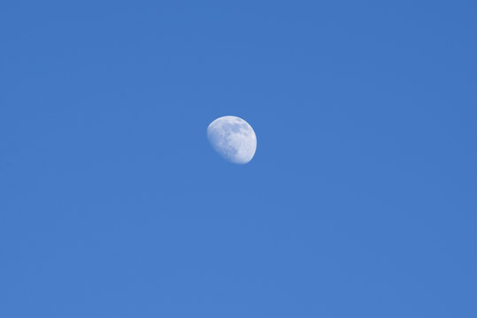 Moon on a blue sky