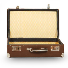 Open old suitcase