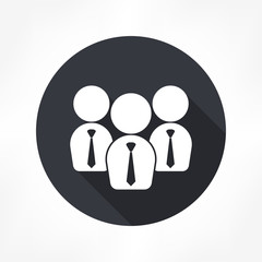 businessman team icon