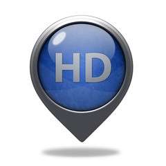 HD pointer icon on white background
