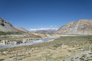 Big canyon among Himalaya mountains