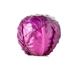 Obraz premium head of red cabbage on a white background