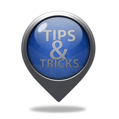 Tips & tricks pointer icon on white background
