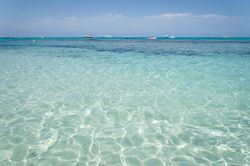 Crystal clear sea water