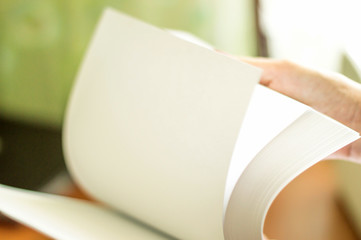 The process of turning white office paper