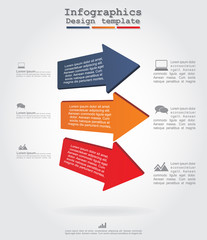 Infographics with arrows and icons. Vector