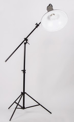 professional flashlight on tripod