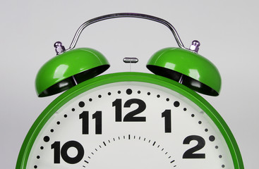 Green alarm clock