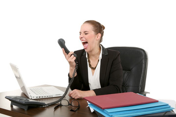 Sekretärin am Telefon