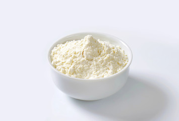 Bowl of wheat flour