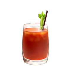 Bloody mary cocktail realistic