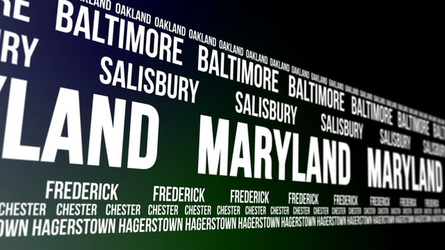 Maryland State and Major Cities Scrolling Banner
