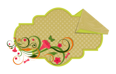 Vintage Flourish Label Banner Vector