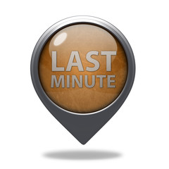 Last minute pointer icon on white background