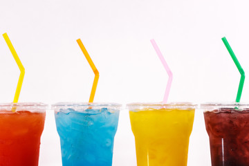 Multi-color cool soft drink