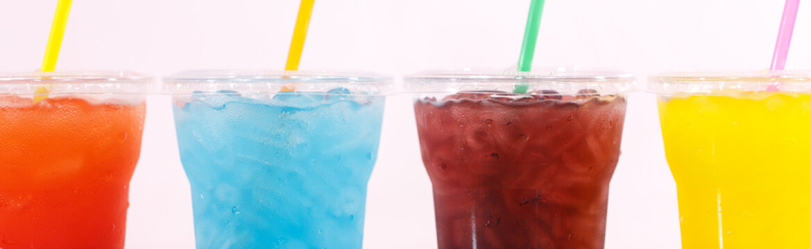 Multi-color cool soft drink