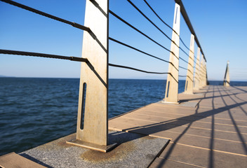 Sea pier in the morning light