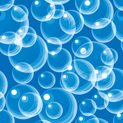 Blue bubbles. Seamless background
