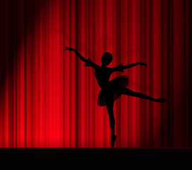 Девушка танцующая балет