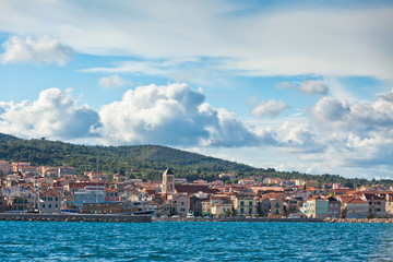 Vodice, Croatia view from the sea