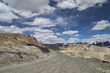 High altitude road in mountains