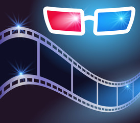 3d glasses and film strip