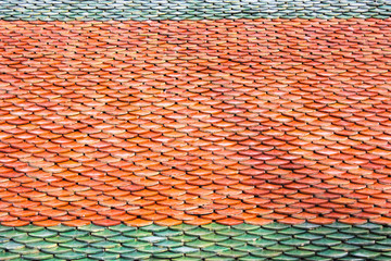 roof tile of thai temple pattern texture background