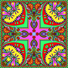 silk neck scarf or kerchief square pattern design