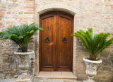 Elegante porta di legno