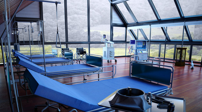 Clinica, ospedale, sanatorio, letto