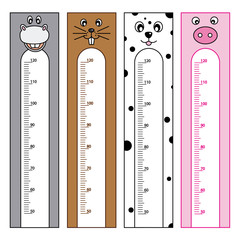 Bumper children meter wall. Animals Stickers