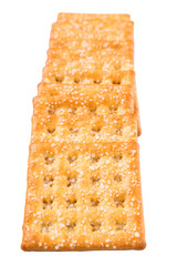 Sugar crackers over white background