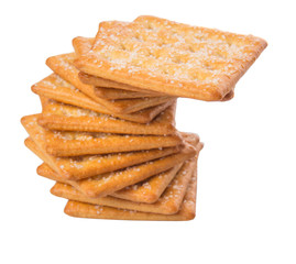 Sugar crackers over white background