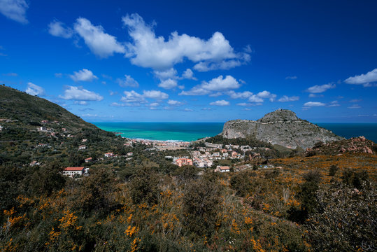 Bay in Cefalu Sicily beach side