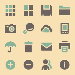 Photo collection web icons set