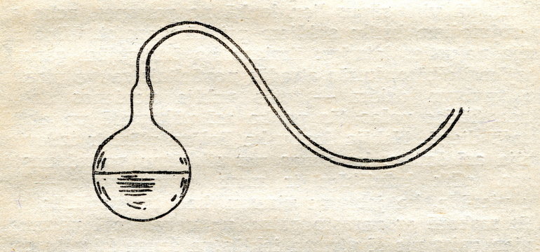 Pasteur's curved-neck flask
