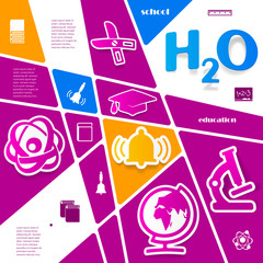 Education sticker infographic