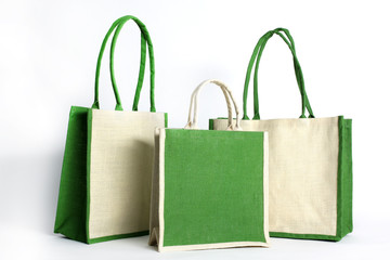 Shopping bag made out of recycled Hessian sack