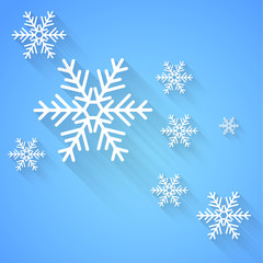 Snow fall. Winter background.