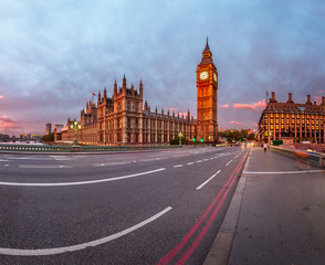 Queen Elizabeth Clock Tower and Westminster Palace in the Mornin