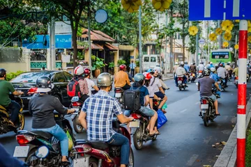 Abwaschbare Fototapete Verkehr Saigon Vietnam © dihetbo