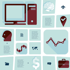 business flat infographic