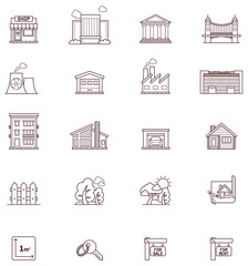Real estate icon set