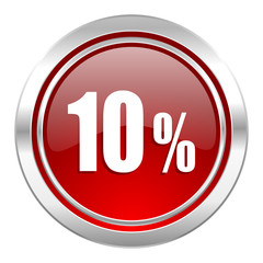 10 percent icon, sale sign