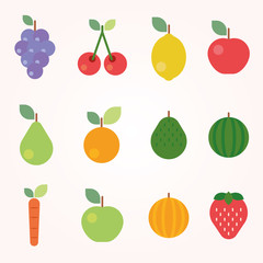 Fruits and Vegetables Icons 