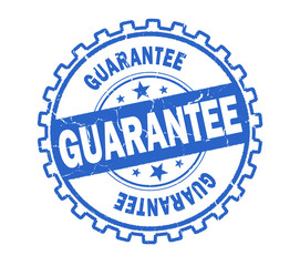 guarantee stamp on white background